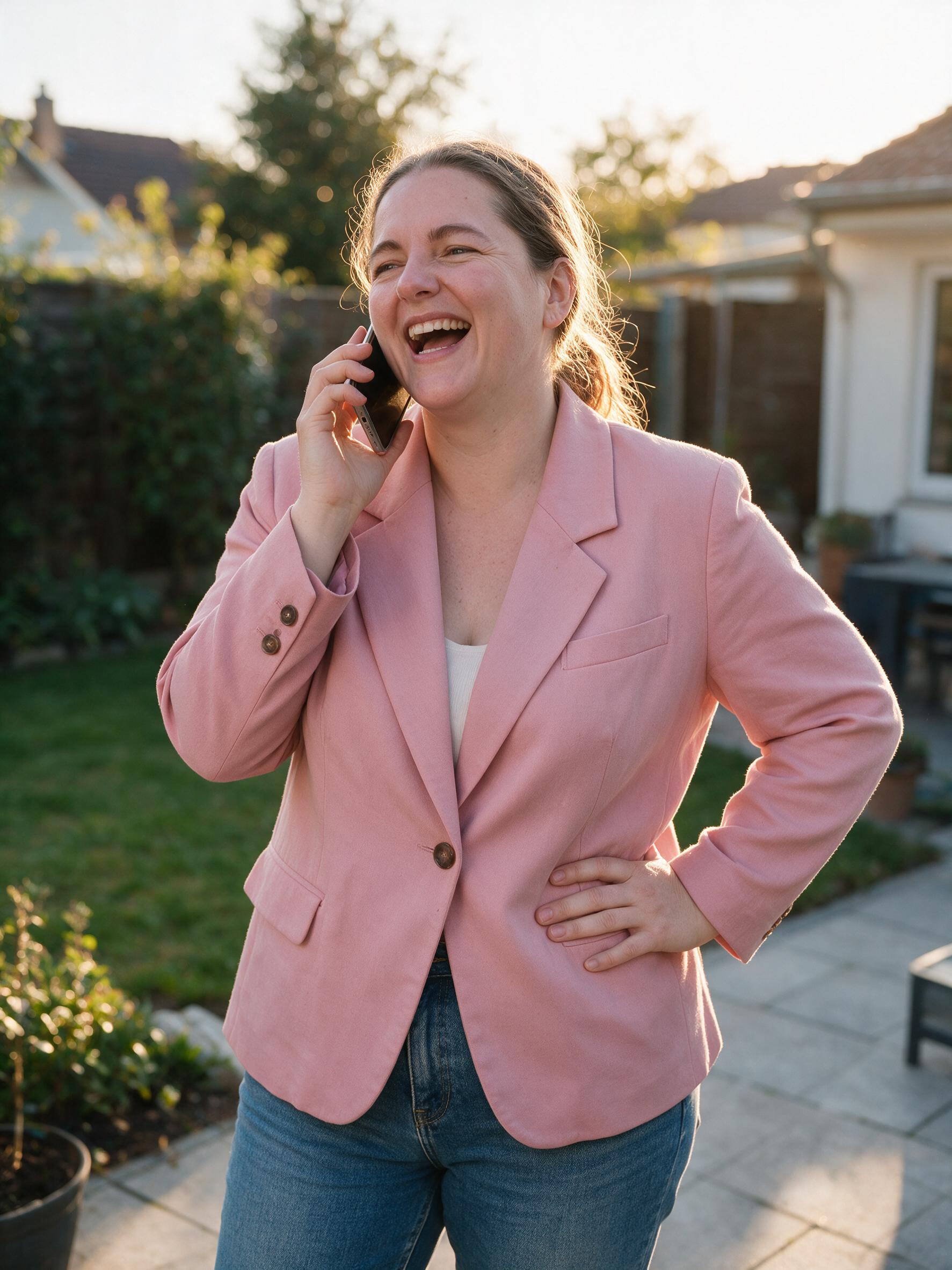 Martha Dietrich am Telefon
