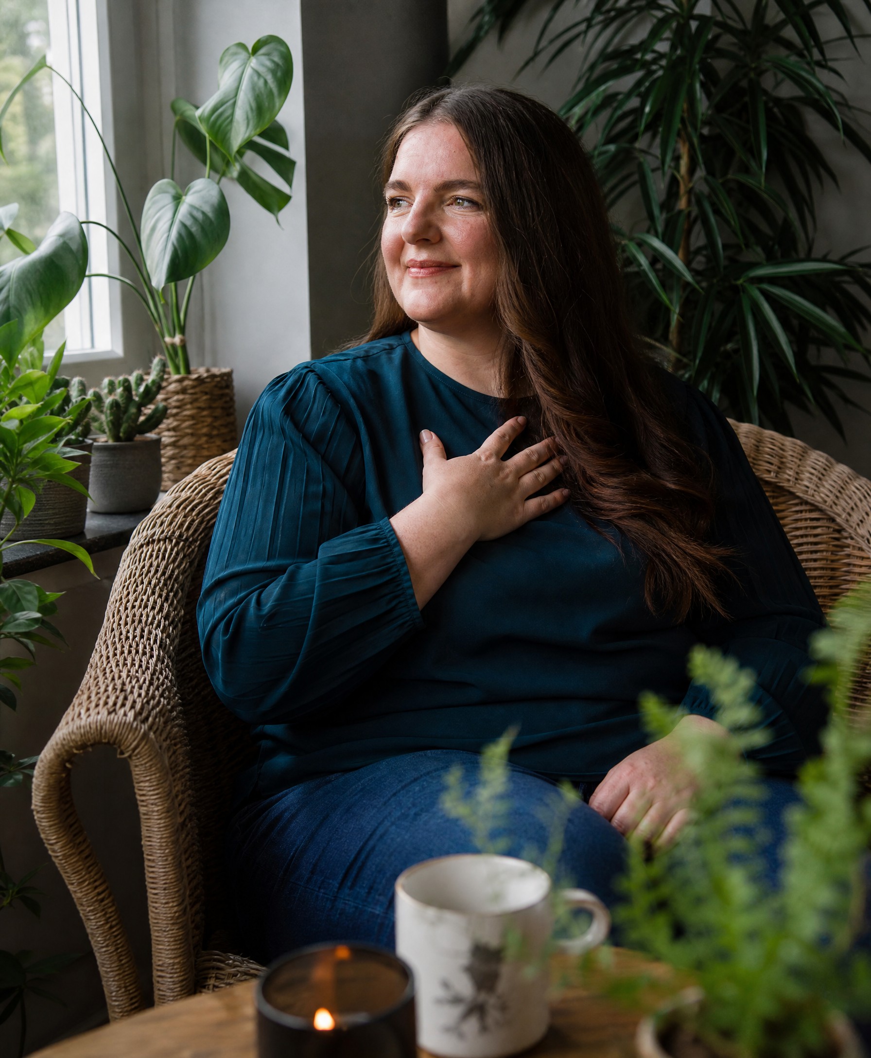 Martha Dietrich beim Schreiben